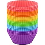 Mirenlife 2 Inch Mini Size Silicone Baking Cups Muffin Cups, Reusable and Nonstick Mini Cupcake Liners, Mini Chocolate Holder