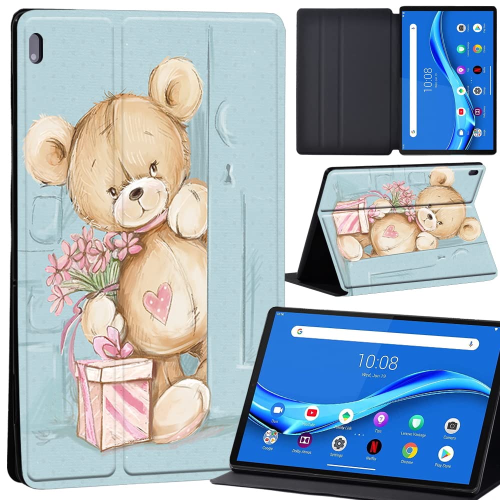 Case For Lenovo Tab M10 FHD Plus 10.3 inch (TB-X606X TB-X606F) Leather Case with Auto Wake-up, Flip Case for Lenovo Tab M10 FHD Plus Cover (cute bear)