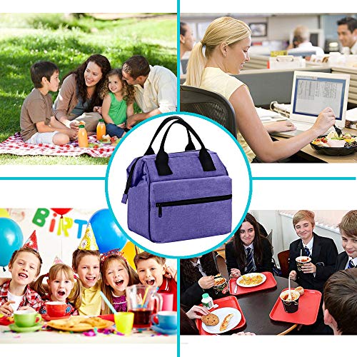 Srise Lunch Box Insulated Lunch Bag For Men & Women Meal Prep Lunch Tote Boxes(Purple) …