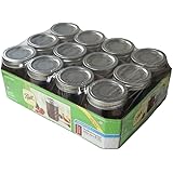 Ball Mason 8oz Quilted Jelly Jars with Lids and Bands, Set of 12