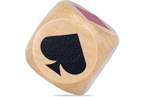 WODGOD Premium Trump Marker Dice Big Size 1.57''(4cm) Euchre Indicator,Wooden Cube,Great Tools for Euchre Pinochele Playing Cards,Great Gift for Bridge Cards