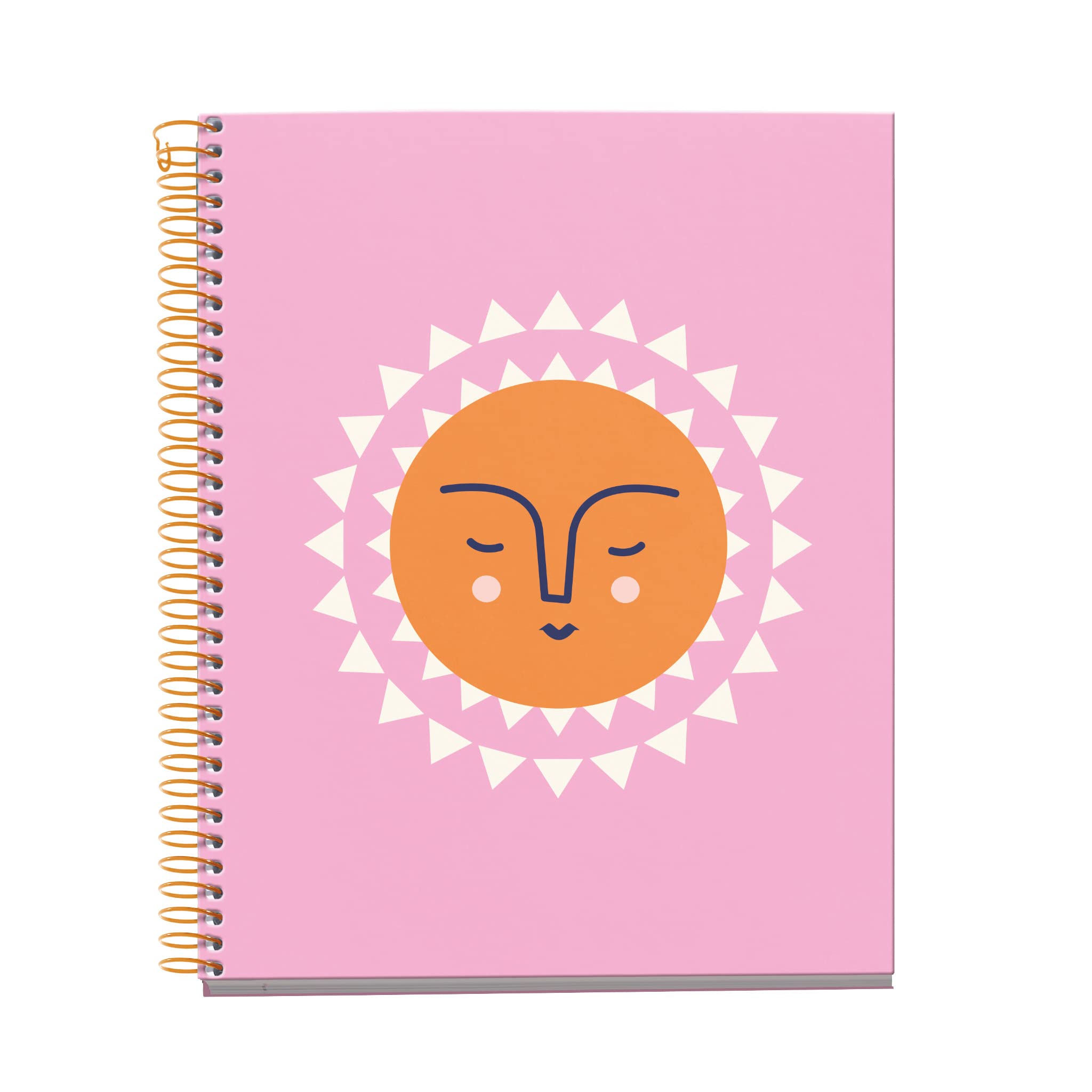 Miquelrius - A5 Notebook, 4 Colour Stripes, Horizontal Ruled 7 mm, 120 Sheets of 70 g/m², Spiral, Ruled Notebook, Time of Joy Collection, Sol