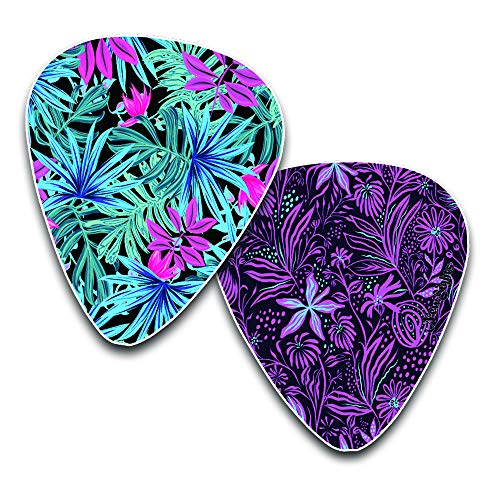Guitar Picks for Girls (12-Pack) - Colorful Pattern Medium Celluloid Plectrum - Guitar Gifts Stocking Stuffers for Adults Teens Kids Women