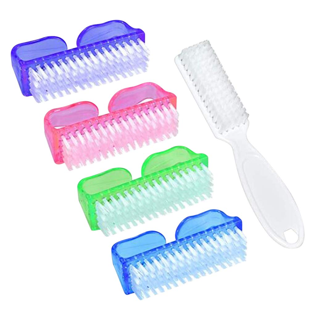 DMZing 5 PCS Nail Brushes, Fingernail Brush, Handle Grip