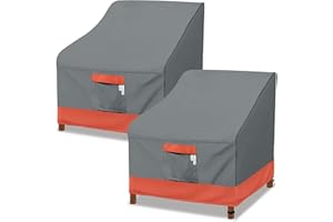 Simpelg Outdoor Furniture Patio Chair Covers Waterproof Clearance, Outdoor Chair Covers for Patio Furniture, Lounge Deep Seat Cover, Lawn Furnitures Covers Fits up to 32W x 37D x 36H inches(2 Pack)