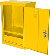 The Workplace Depot Hazardous Storage Cabinet – 10L Sump, Yellow view 4