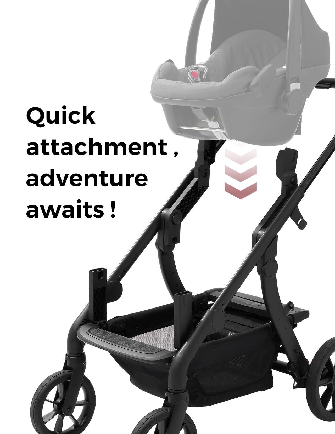 Momcozy Car Seat Adapters Only ChangeGo Baby Stroller | Compatible Models for : Joie GEMM, Cybex, Nuna, Bugaboo Specific Models