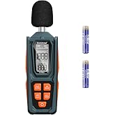 Decibel Meter, Goldeep Sound Level Meter, Portable SPL Tester-Bright Orange | Range 30-130dB, A/C Weighted DB Meter with dB/SONE, Fast/Slow, MAX/MIN, LCD Screen Sound Meter for Home &amp; Factory Use