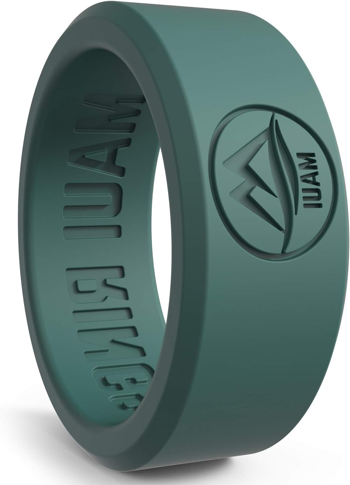 M MAUI RINGSSilicone Wedding Ring for Men Solid Style Engagement Rings Silicone Wedding Band for Men Mens Ring Men Wedding Band Safe Ring for Athletes Sport Gym, 8 UK, silicone wedding ring, silicone