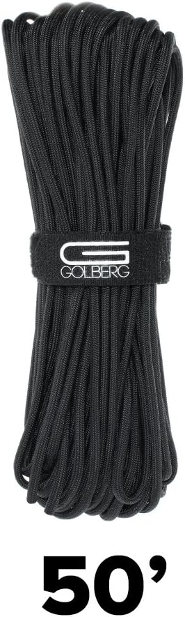 GOLBERG 550lb Parachute Cord Paracord - 100% Nylon Mil-Spec Type III Paracord – Authentic Mil-Spec Type II MIL-C-5040-H Paracord - Used by The US Military : Sports & Outdoors
