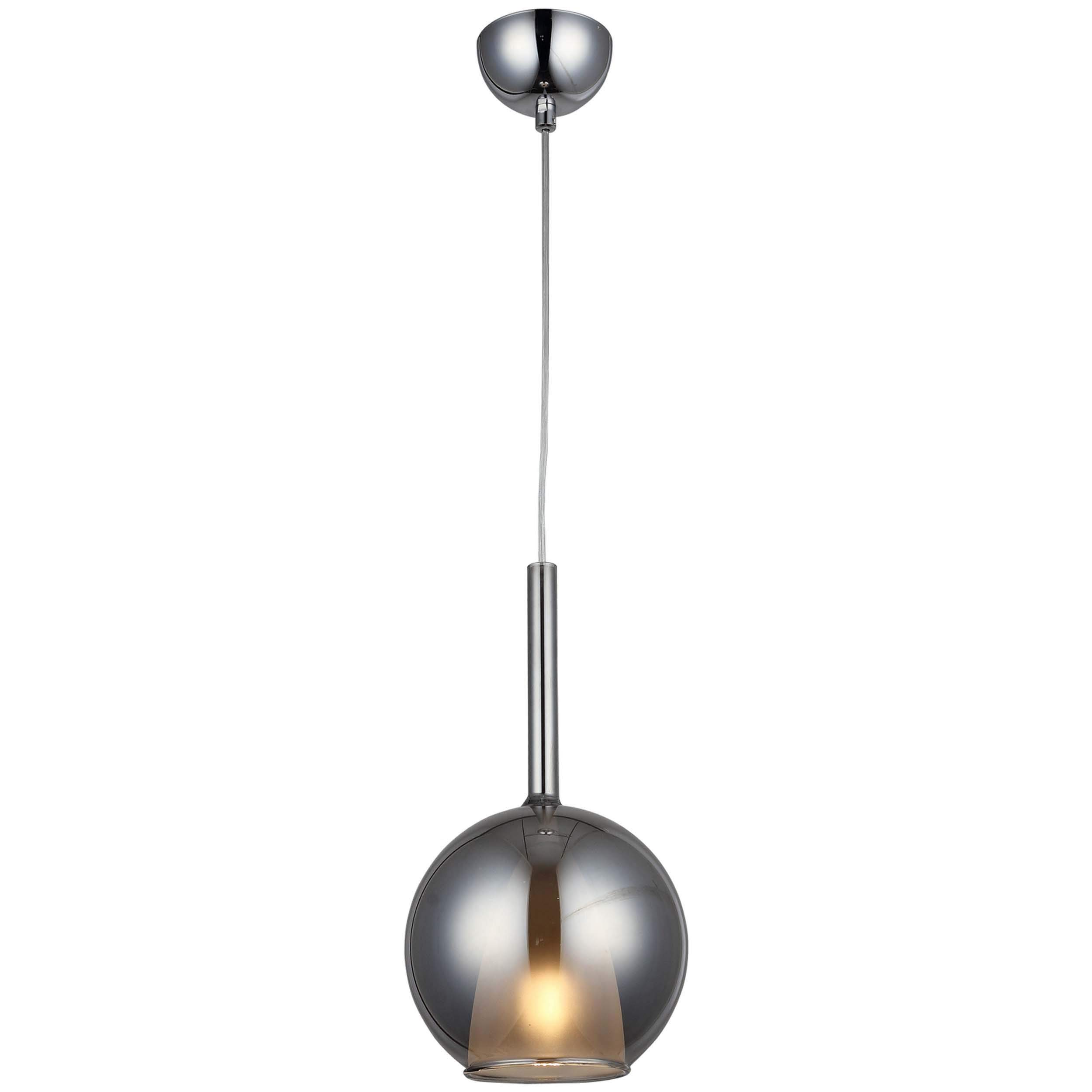 Homemania Pendant Light, Metal glass, Cromo, Fumo