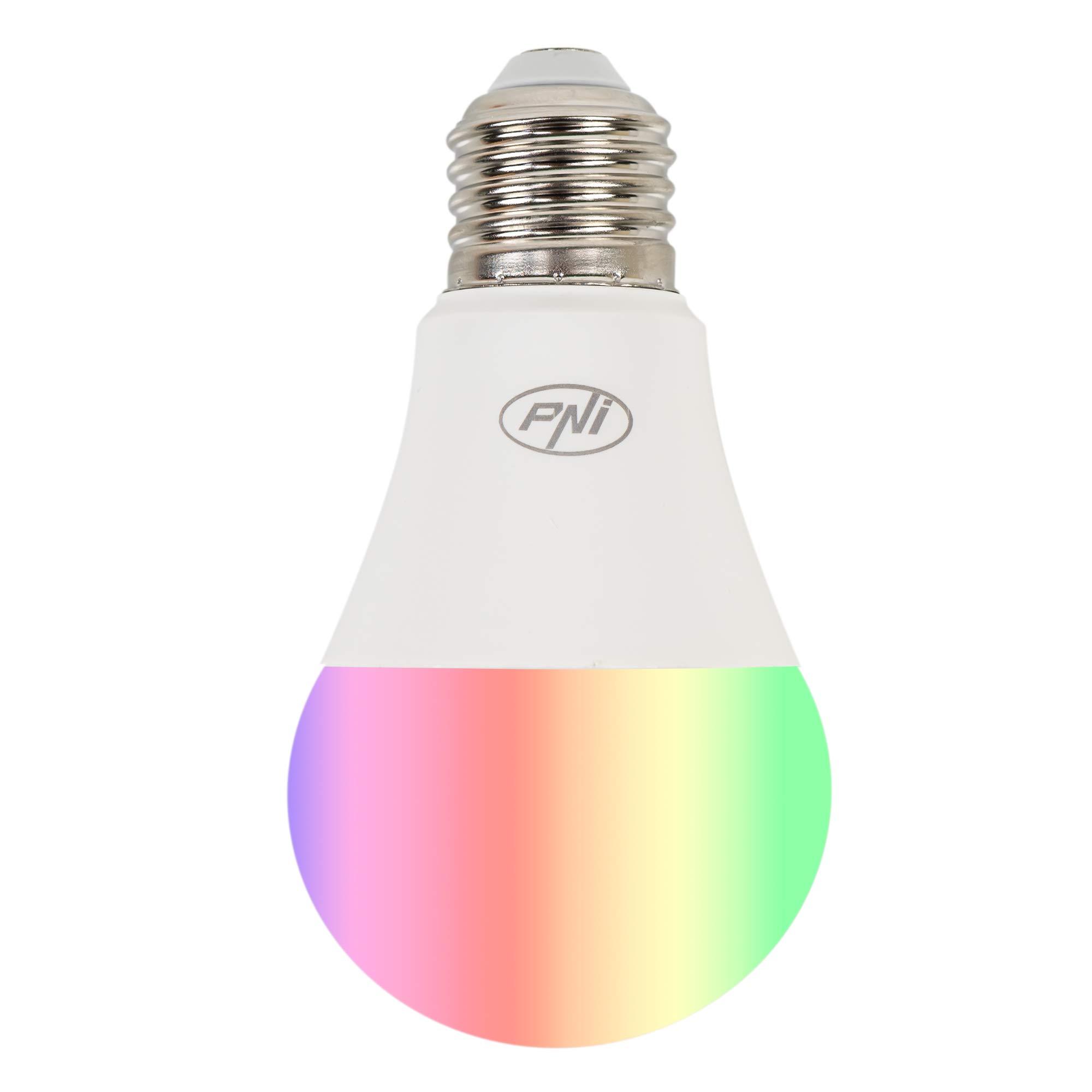 PNI Smart Bulb SmartHome SM7RGBW LED 7W RGBW Light Adjustable, WiFi programmable, Internet Control, Tuya Smart App, White