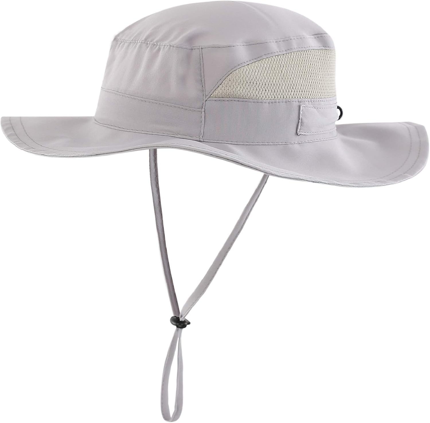 Connectyle Men’s Outdoor Mesh Boonie Sun Hat Summer Wide Brim UV Protection Fishing Hat Safari Cap Gray: Clothing