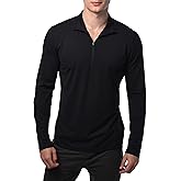 90 Degree By Reflex Soft Half Zip Pullover Long Sleeve Workout Running Shirt for Men