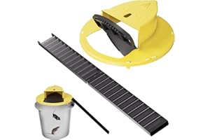 PIROSIM Mouse Trap Bucket - Multi-Catch, Auto-Reset, Humane or Lethal Rat Trap - Mouse Traps Indoor for Home - No Chemicals or Glue Needed - Durable ABS Material - 5 Gallon Bucket Compatible