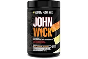 Jacked Factory X John Wick - Wick Mode Pre Workout Powder - Intense Energy, Battle-Ready Focus, Unstoppable Commitment, and S