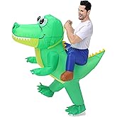 Inflatable Crocodile Costume for Adults - Funny Blow-Up Halloween Costume, Ride-on Alligator Costume for Women Men Halloween,Christmas Cosplay Party