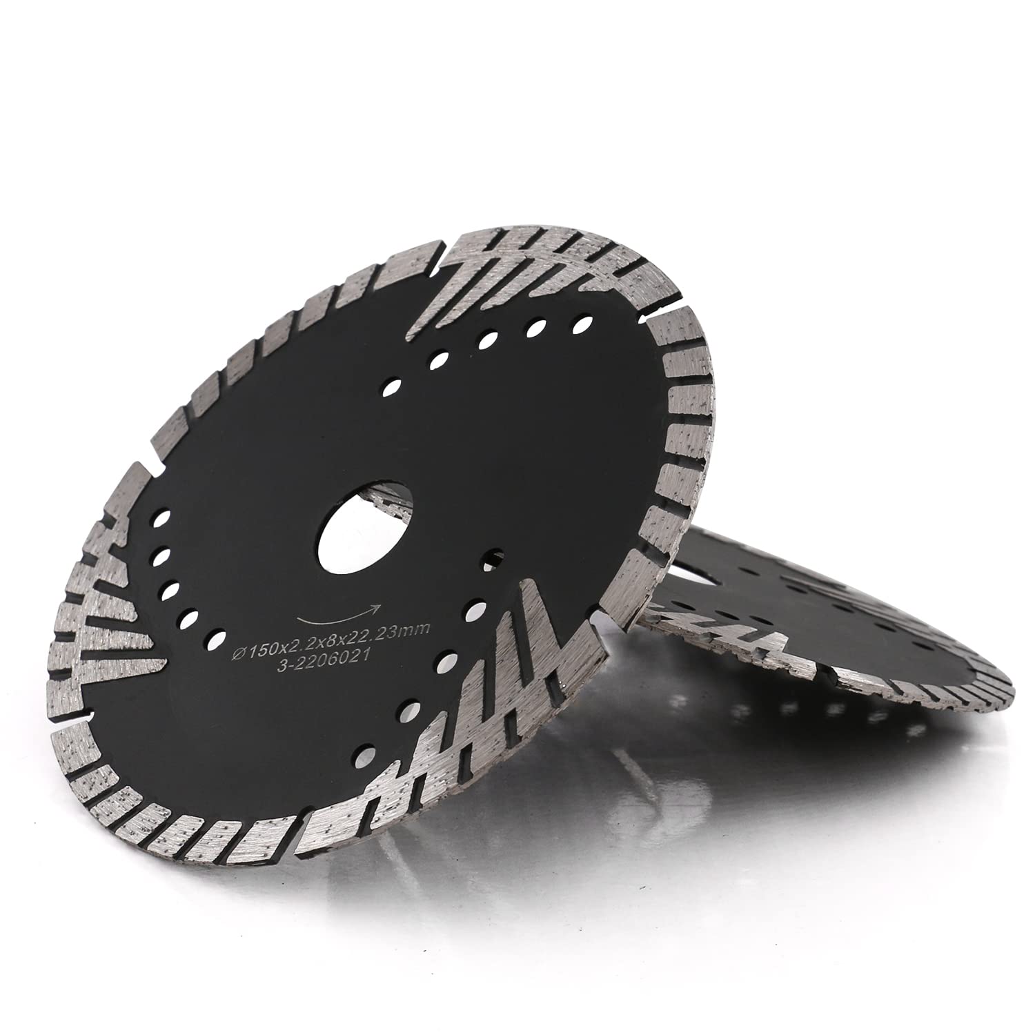 HOMESOM 150mm Diamond Saw Blade for Granite Marble Concrete Cutting Disc with Protection Teeth