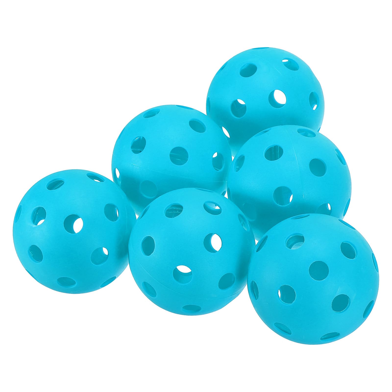 PATIKIL Golf Practice Balls, 6 Pack 72mm Limited Flight Plastic Golf Training Balls Hollow Air Flow Golf Balls for Driving Range Swing Practice Pet Play, Blue