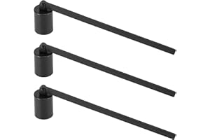 ZEONHEI 3 PCS Candle Snuffer, Stainless Steel Black Candle Extinguisher with Long Handle, Straight Tube Candlesnuffers Extinguish Candle Wicks for Tea Light Candles, 6.3 Inch
