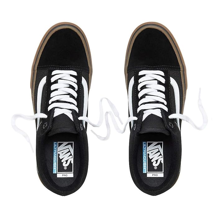 vans old skool black white medium gum