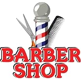 Barber Shop 24" Concession Decal Sign cart Trailer Stand Sticker Equipment