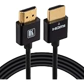 Kramer Ultra-Slim Flexible HDMI Cable C-HM/HM/PICO/BK-6, 6 ft, 4K@60Hz, HDMI to HDMI