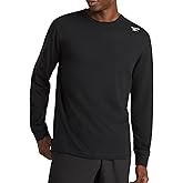 Reebok Apparel Mens Volt Long Sleeve Crewneck T-Shirt, Standard Fit, Lightweight Cotton-Poly Jersey Fabric