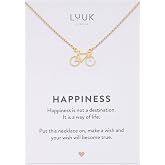 LUUK LIFESTYLE Delicate Stainless Steel Charm Necklaces Silver Gold Rose | Dainty pendants, Infinity, Heart, Clover etc, Office &amp; Everyday Use, Gift for Women, Water Resistant, 20'' adjustable Chain