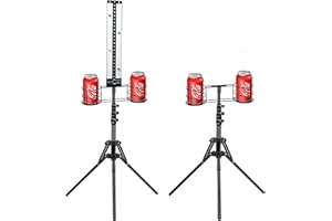 Hestiasko Cornhole Scoreboard 2 Sets, Metal Magnetic Cornhole Score Keeper with Drink Holder, Easy to Assemble, Score Trackin