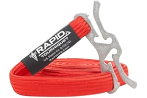 LIGHTNING X PRODUCTS Rats Medical Rapid Application Tourniquet System Quick-Apply Emergency Hemorrhage Control Medical Tool (Red)