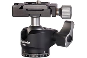 Leofoto - LH-25 Tripod Head with PU-25 Quick Release Plate - Ultra Light and Small - Load Capacity: 6 kg - LH-25+PU-25