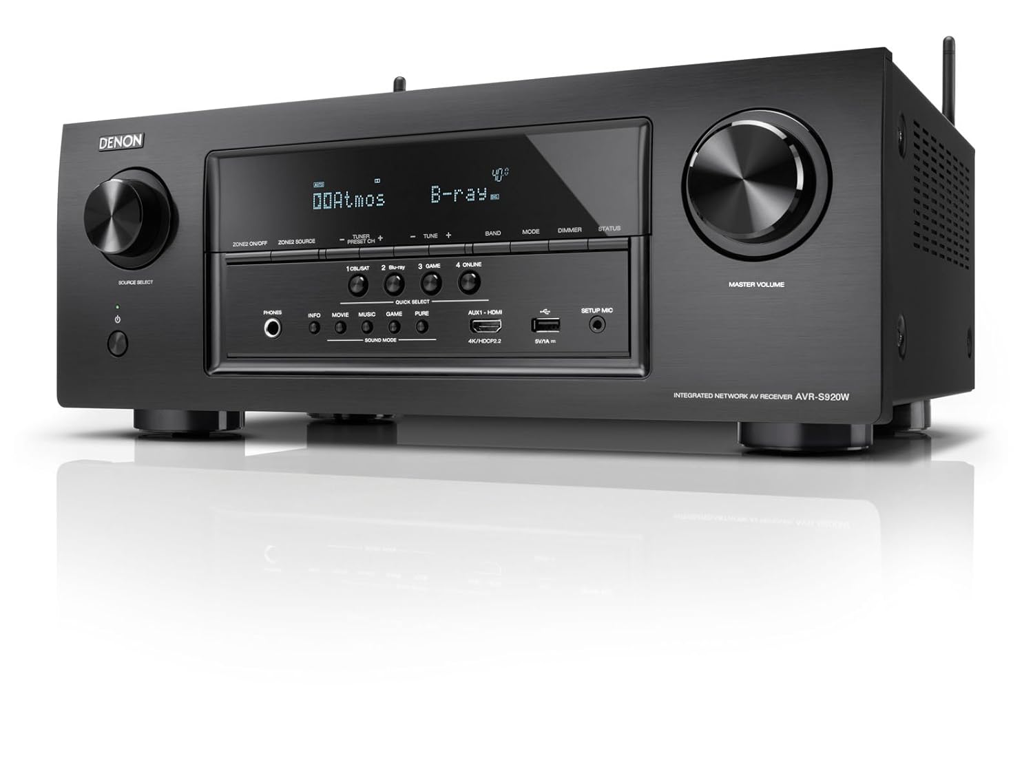 Amazon.com: Denon AVR-S920W 7.2 Channel Full 4K Ultra HD AV Receiver with  Bluetooth & WIFI: Home Audio & Theater