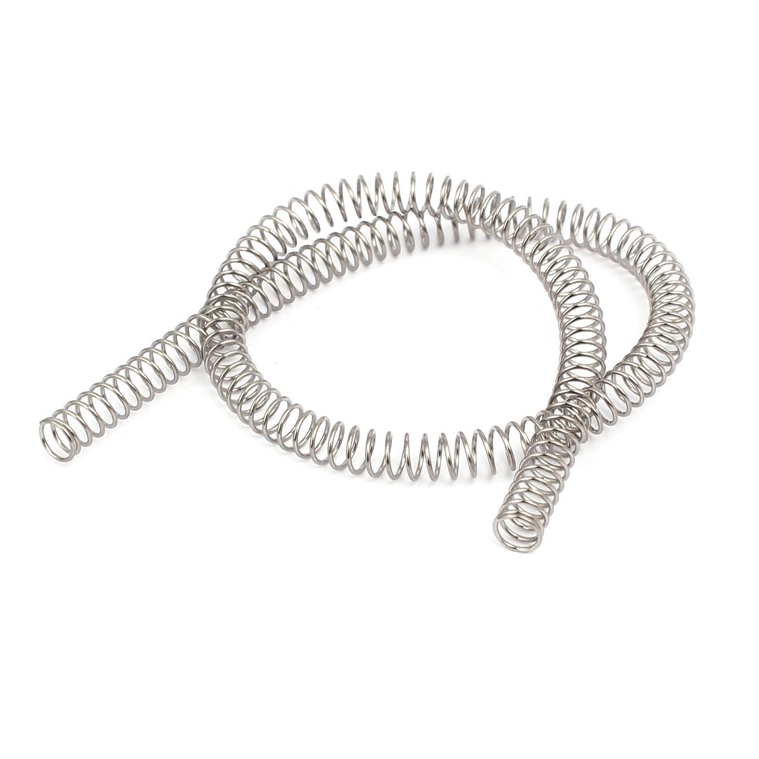 sourcingmap Compression Spring,304 Stainless Steel,6mm OD,0.6mm Wire Size,305mm Free Length,Silver Tone