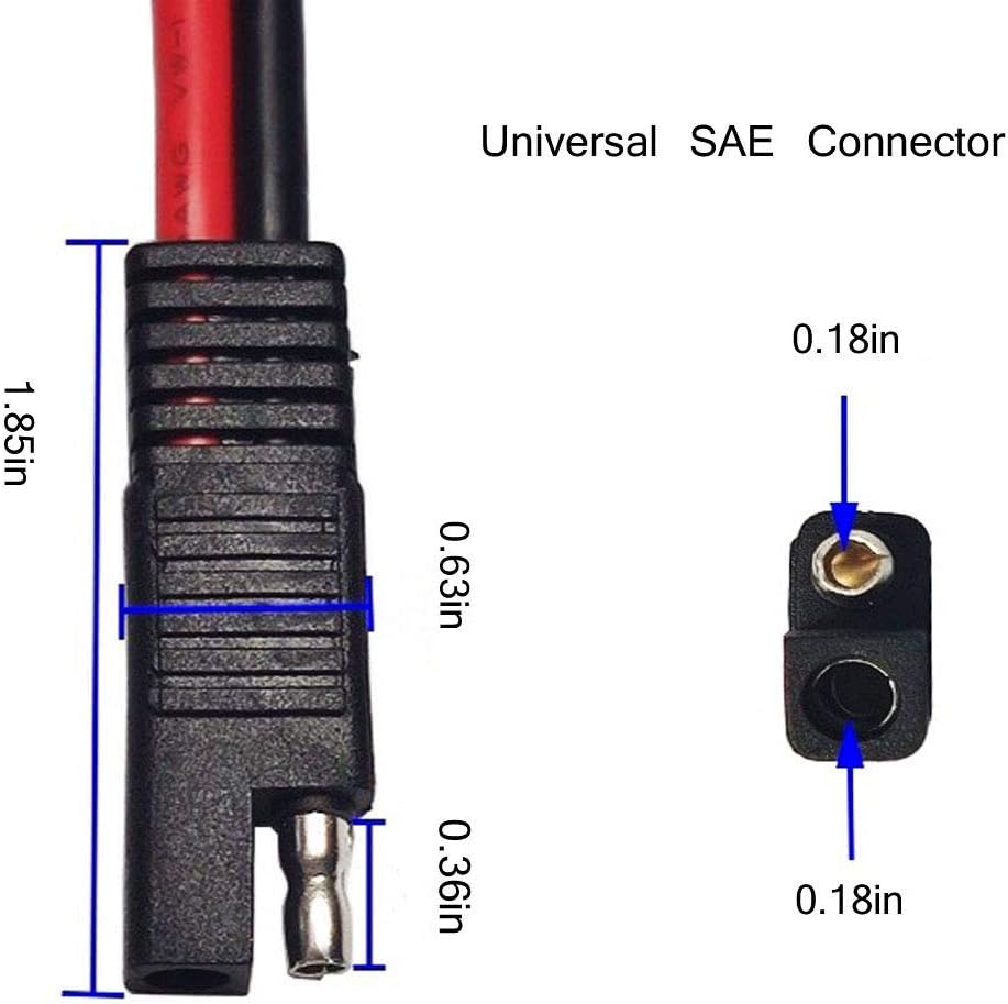 2 Pin Power Industrial Circular Connector, JP Lifestyle 10AWG SAE Adpater LP20 Cable for Furrion, Solar Panel Suitcase, Forrest River RV Ports, DIY Battery, Grand Design RV's Industry: Garden & Outdoor