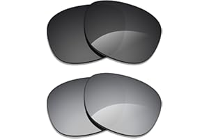 Alphax 2 Pair Polarized Replacement Lenses for Ray Ban RB3534 59mm Sunglasses- Black+Titanium