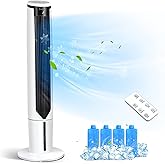 COSTWAY Evaporative Air Cooler, 41-inch Portable Oscillating Air cooler with Remote, 3 Modes, 3 Speeds, LED Display, 9H Timer