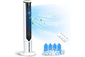 COSTWAY Evaporative Air Cooler, 41-inch Portable Oscillating Air cooler with Remote, 3 Modes, 3 Speeds, LED Display, 9H Timer