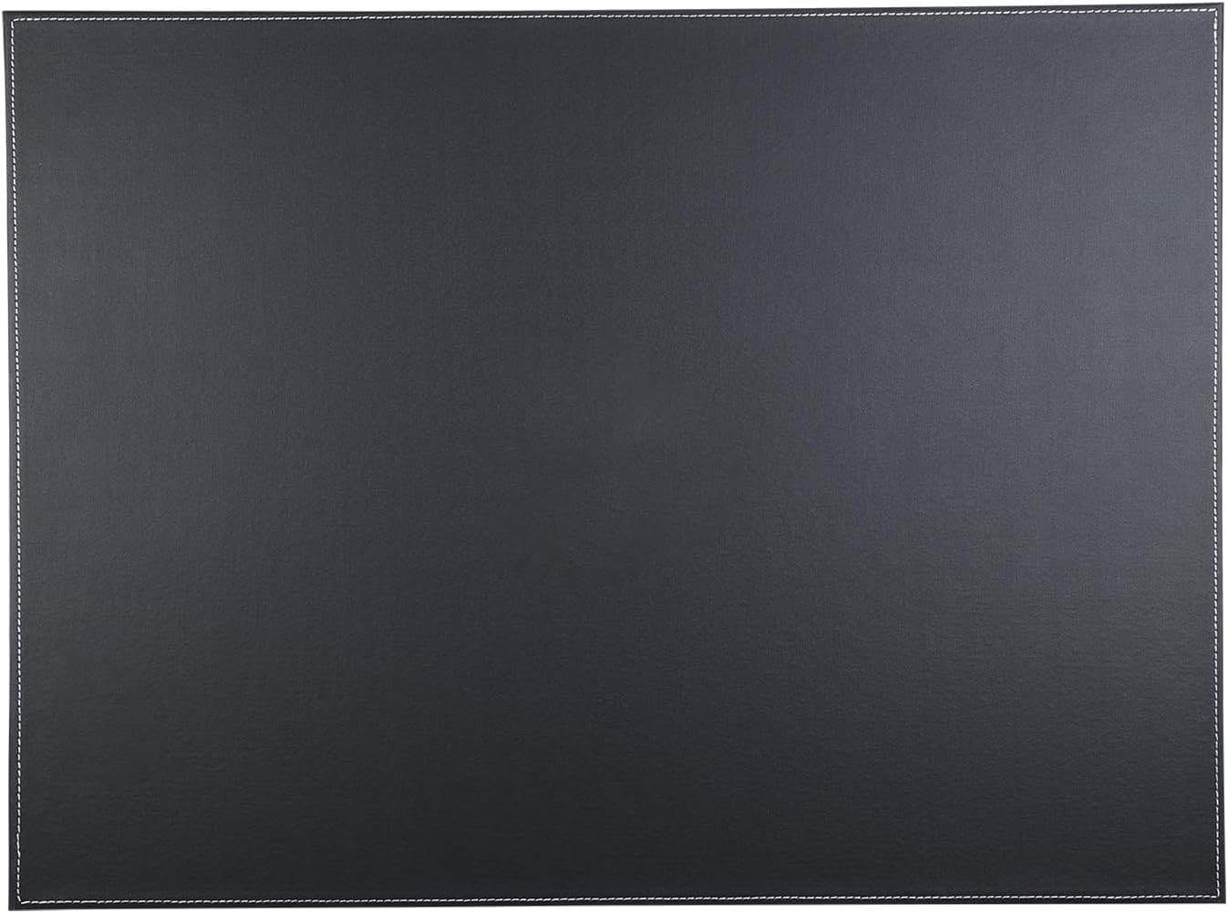 KINGFOM™ Ultra-Smooth PU Leather Writing Pad Desk Mat with Office Desk A3/ A4 File Paper Clip Drawing & Writing Board Tablet (Black)