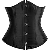 SHYMMUO Underbust Corset for Women Steampunk Waist Trainer Vintage Bustier Top Gothic Renaissance Corset