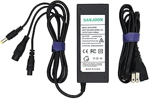 SANJOON 3 in 1 Universal Electric Scooter Charger 29.4V/24V 2A (5.5 * 2.1/2.5mm) 3 Prong 12mm for Razor E100 E200 E300 E125 E150 E500 E175 PR200, E225S E325S MX350, Dirt Quad, Sports Mod, and Pocket Mod