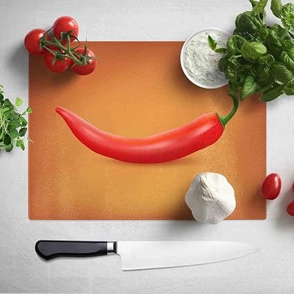 Buy Nish Chilli Glass Chopping Board Chilli Glass Cutting Board
