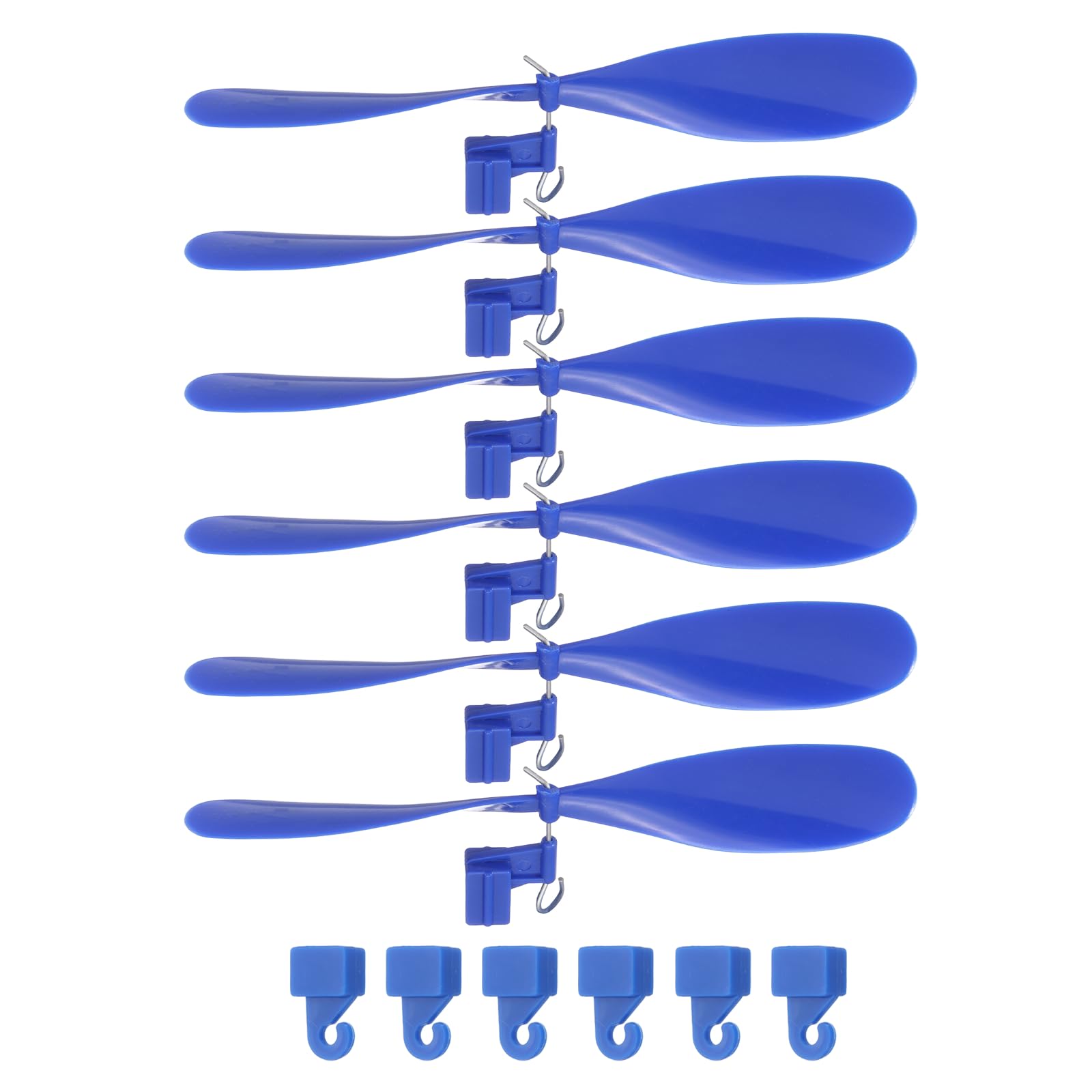 sourcing map Plastic Propeller, Propeller Props Blade Helicopter Kit 5" Fold Resistant with Hooks for STEM Activities Powered Airplanes DIY Science(Blue, Pack of 6)