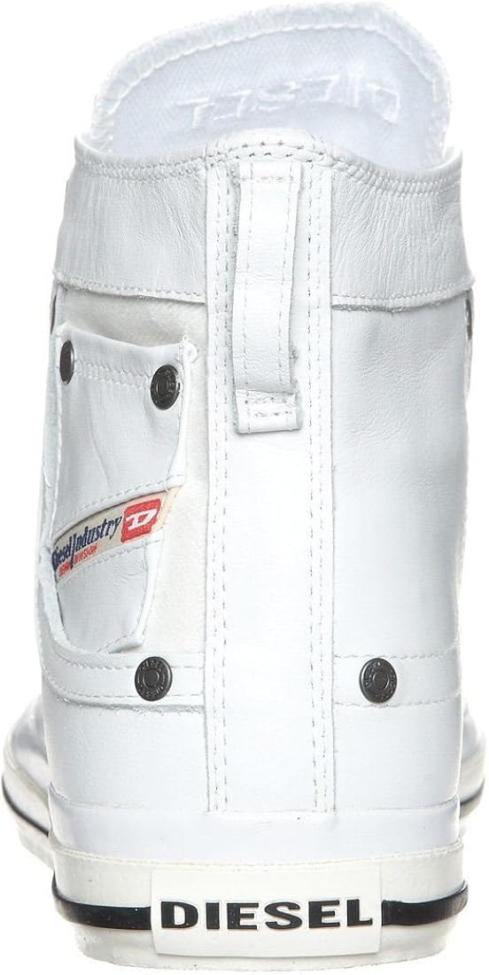 diesel white leather trainers