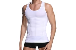 HANERDUN Men Compression Shirt Slimming Body Shaper Vest Tummy Control Shapewear Abdomen Undershirt