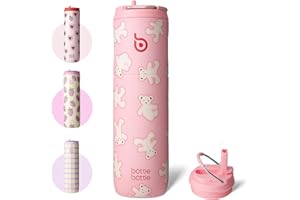 BOTTLE BOTTLE Insulated Water Bottle 24oz with Straw Lid and Handle for Sports Travel Gym Stainless Steel Water Bottles Doubl