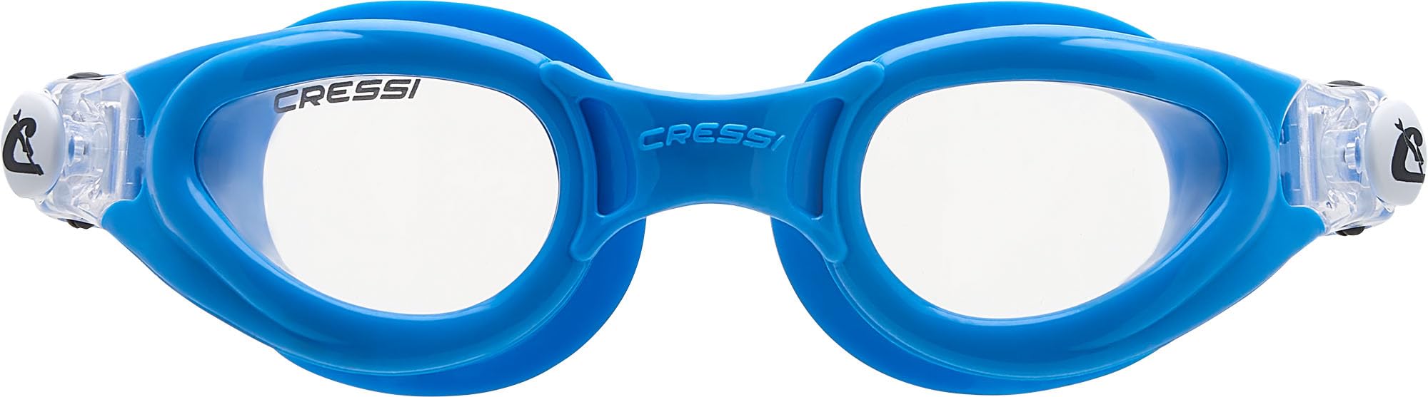 Cressi Rocks Kids Goggles, Azure - Perfect Goggles for Swimming, Pool and Snorkelling ideal for Children and Boys, Azure/Clear Lens, 7/15 Years