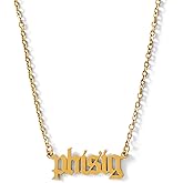 Sorority Shop Phi Sigma Sigma Necklace — PSS Old English Font Design, 18K Gold Plated, Phi Sigma Sigma Gifts for Women