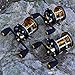 SougayilangFishing reels Round Baitcasting Reel - Conventional Reel - Reinforced Metal Body & Supreme Star Drags-Right Hand-Golden-Black-Warrior 6000
