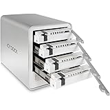 ICY DOCK Quad Bay 2.5&rdquo; 3.5&rdquo; SATA HDD/SSD USB 3.0/eSATA External JBOD Hard Drive Enclosure - White - ICYCube MB561U3S-4S R1